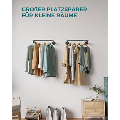 OROPY Industrierohr Kleiderstange 2er Set, 49cm