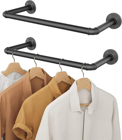 OROPY Industrierohr Kleiderstange Set 49cm wandmontage Metall