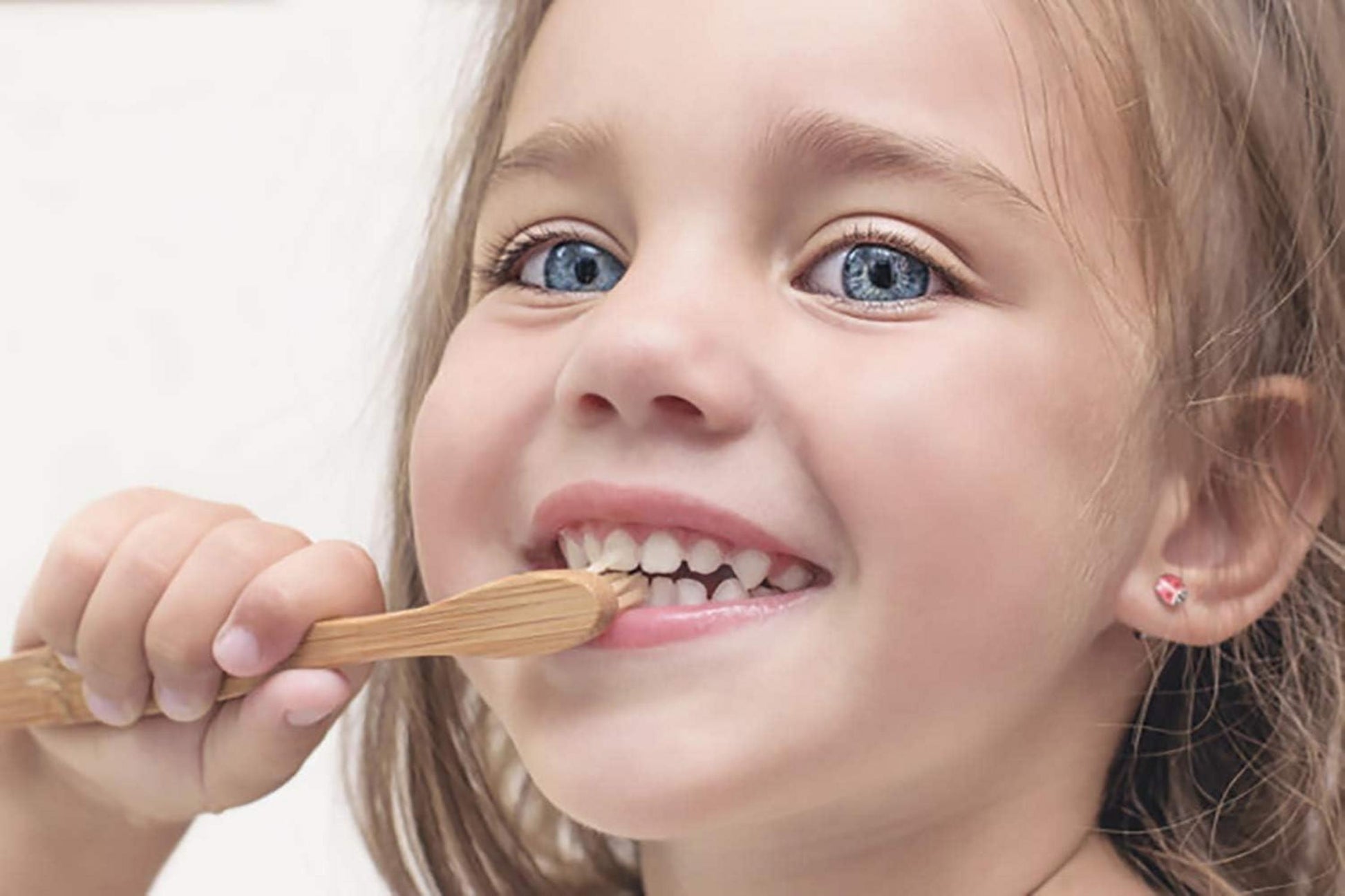 Bambus Zahnbürste Kinder 100% Natürlich Holz Borsten 4er-Pack