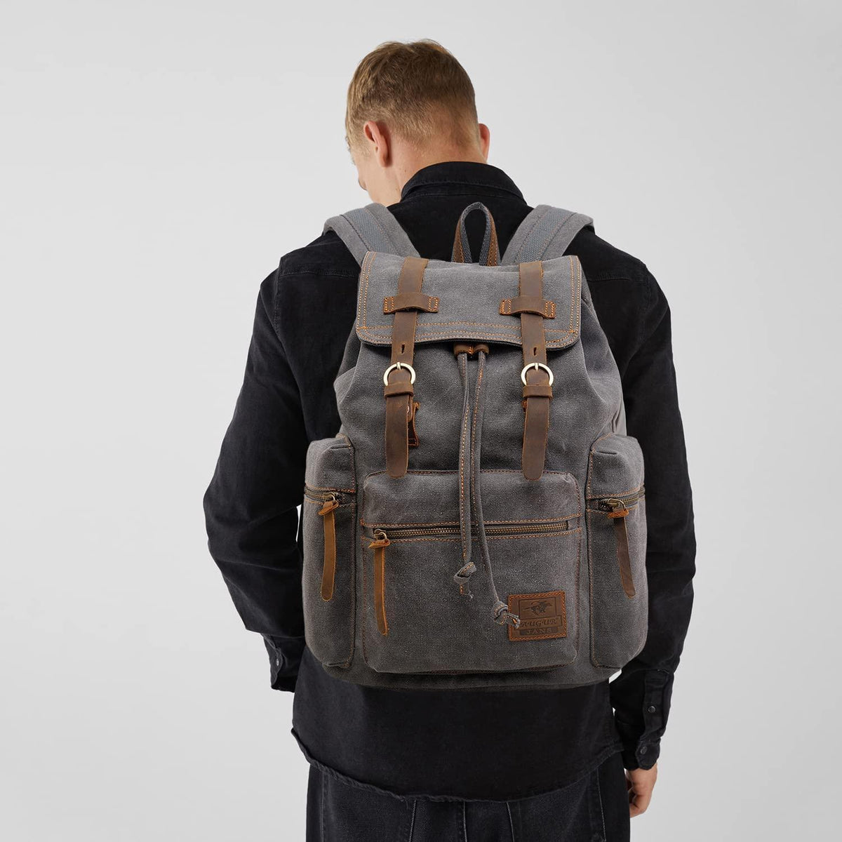 Vintage Canvas Rucksack – Daypack für Laptop, Schule & Reisen