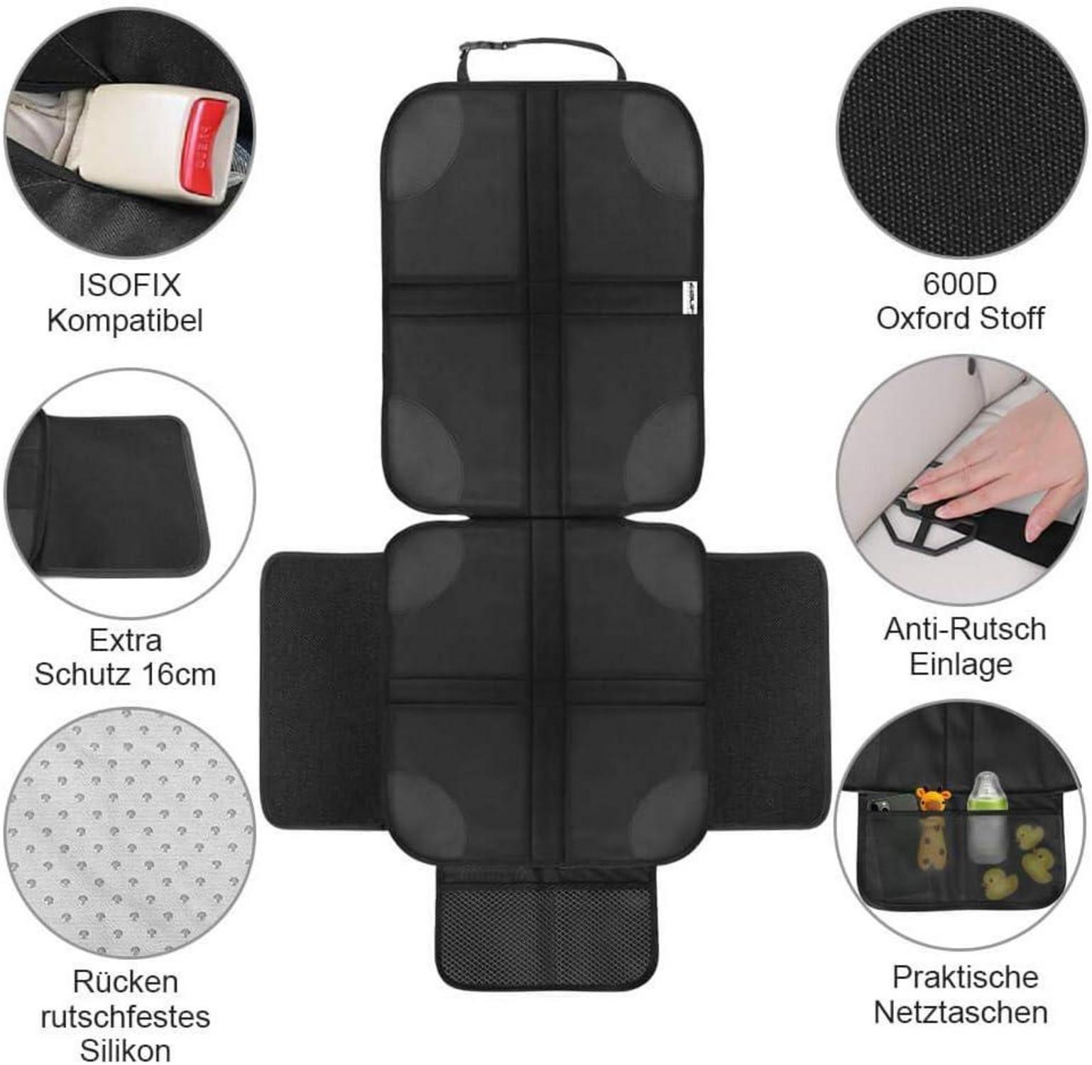 Kindersitzunterlage 2 Stück ISOFIX Auto Kindersitz Schutz