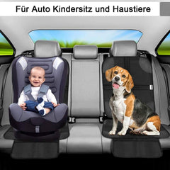 Kindersitzunterlage 2 Stück ISOFIX Autositzschoner Schwarz SEO