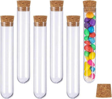 20er Set Kunststoff Reagenzgläser transparent mit Korken 18x105mm