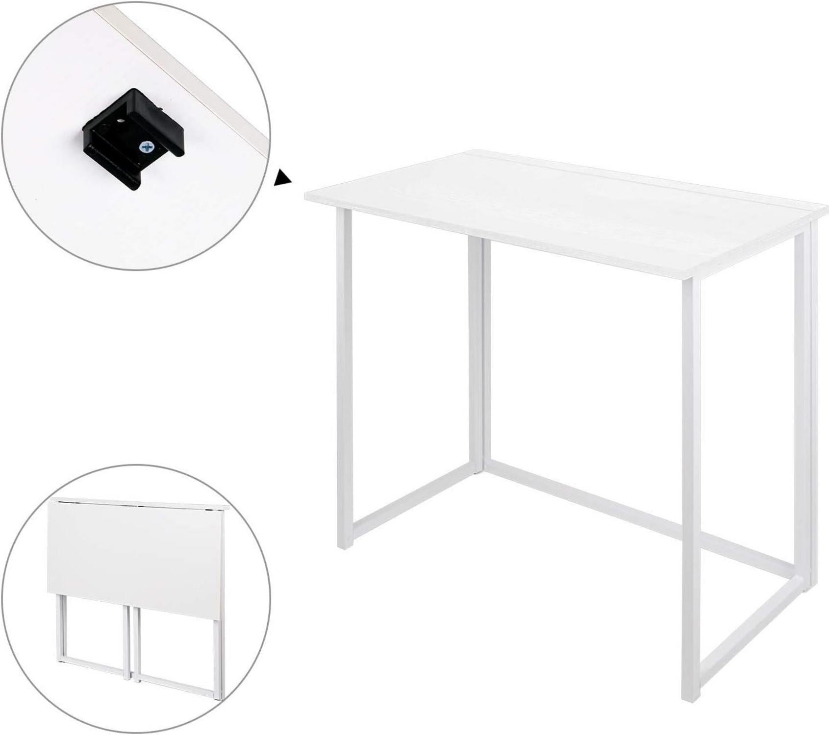 Klapptisch 80x45x72cm Campingtisch Stahlgestell 4-Fuß Weiß E1 Gütespanplatte