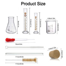 Glas Labor Messset 11-teilig 50ml Becher Kolben Zylinder