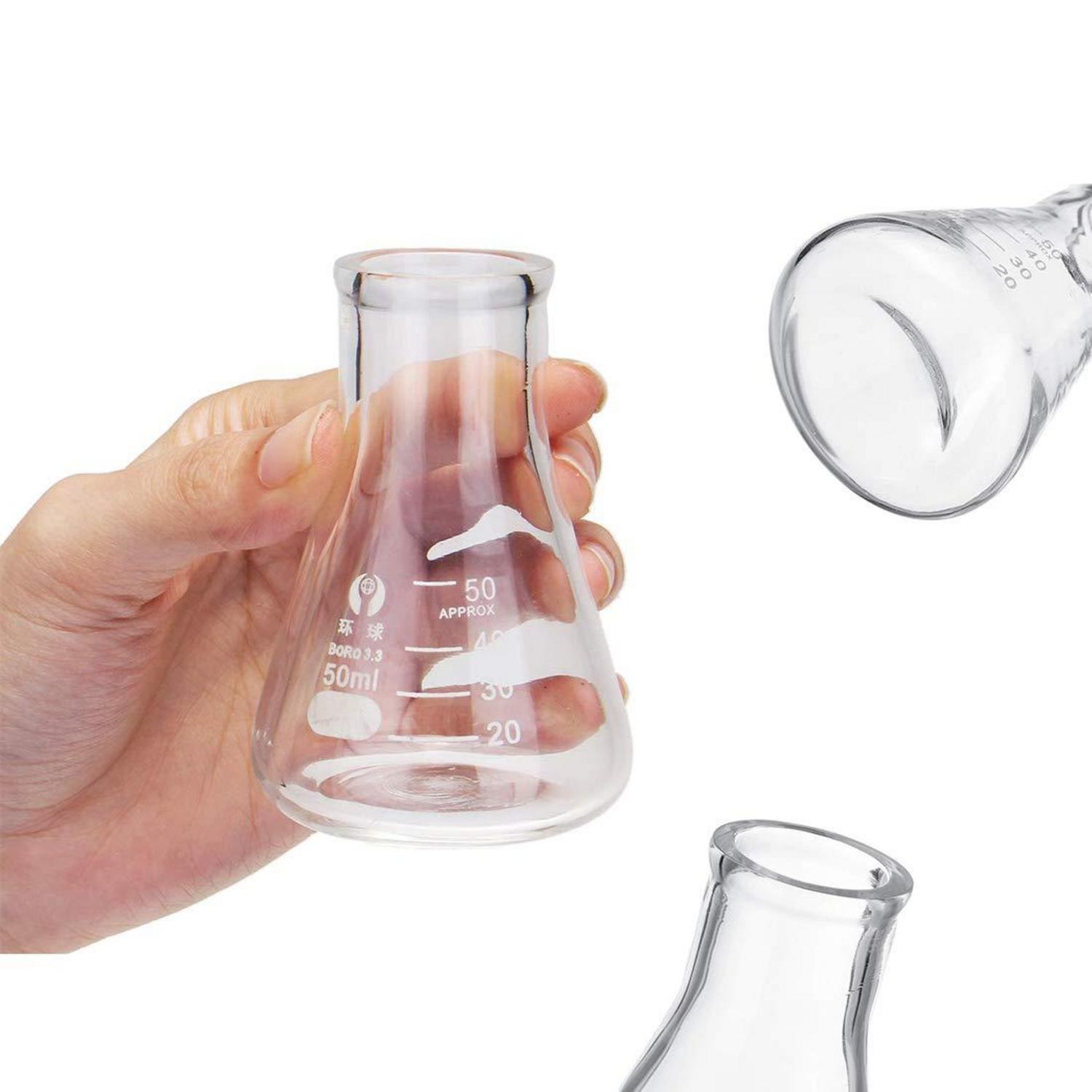 Glas Labor Set 11-tlg. Erlenmeyerkolben Becher Messzylinder Pipetten
