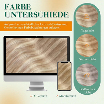 Echthaar Tape Extensions Blond Aschblond 30cm #18/613
