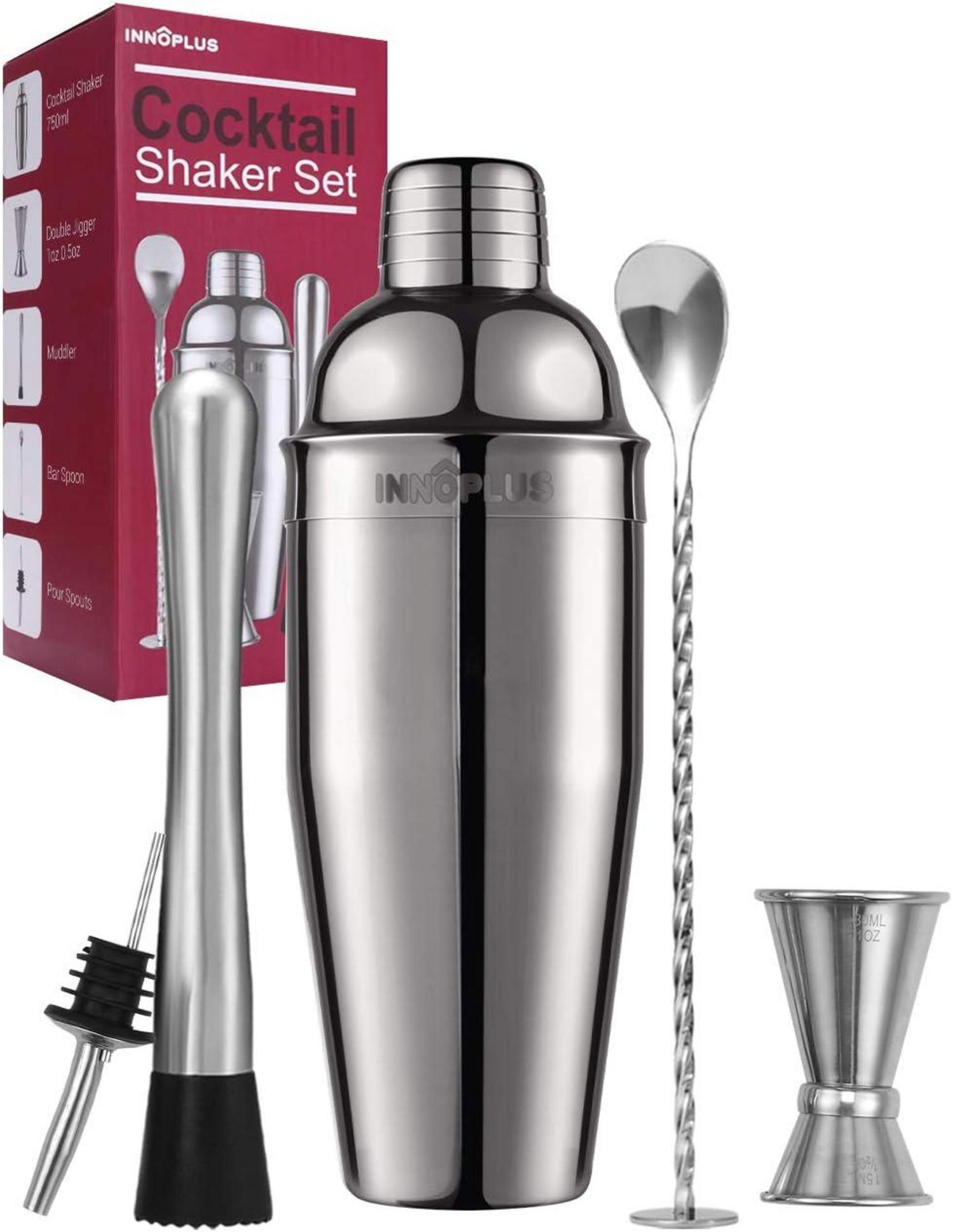 Professionelles 750ml Cocktail Shaker Set 5-teilig für Barkeeper