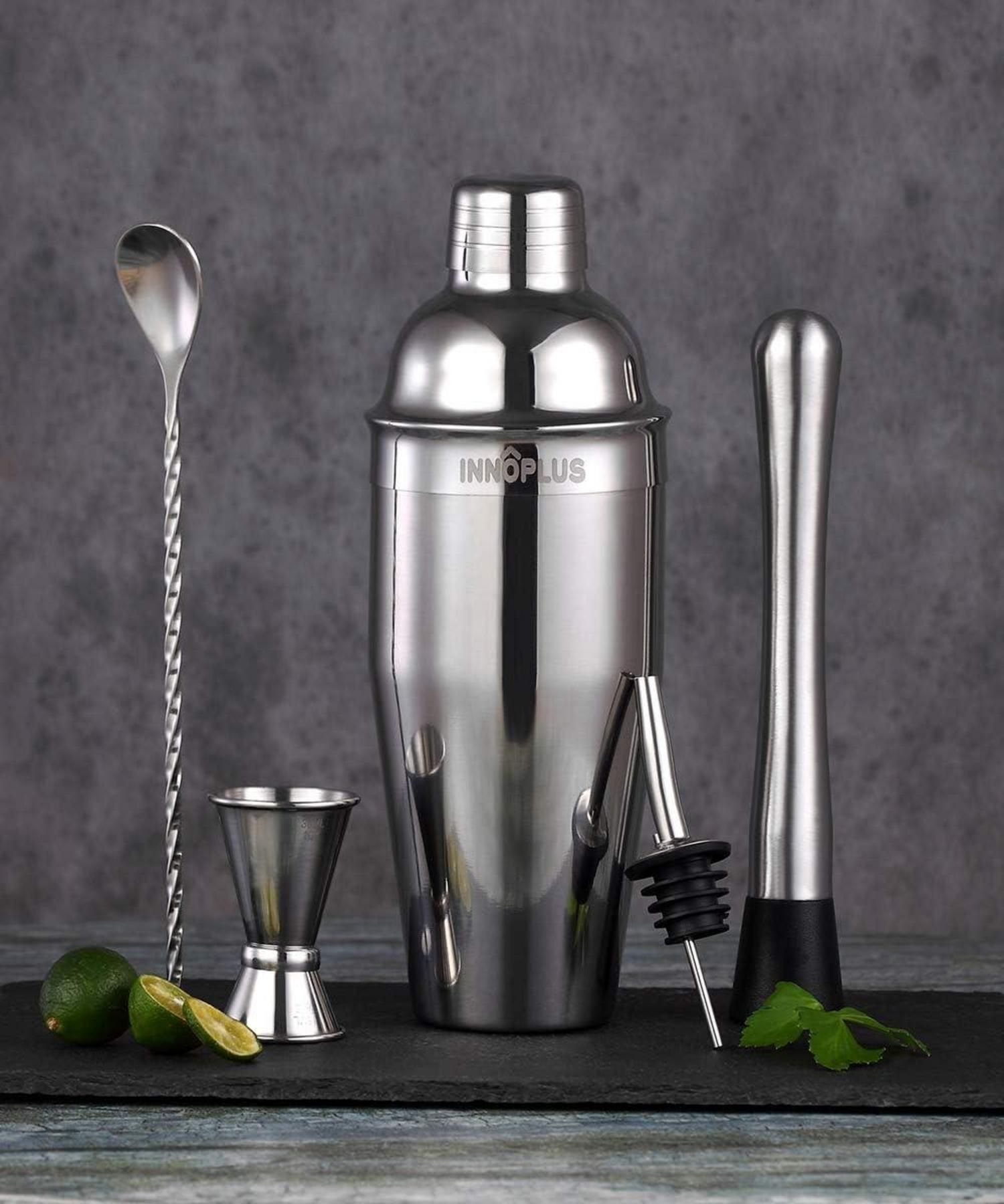 Professionelles Cocktail Shaker Set 750ml Edelstahl Barkeeper Werkzeug