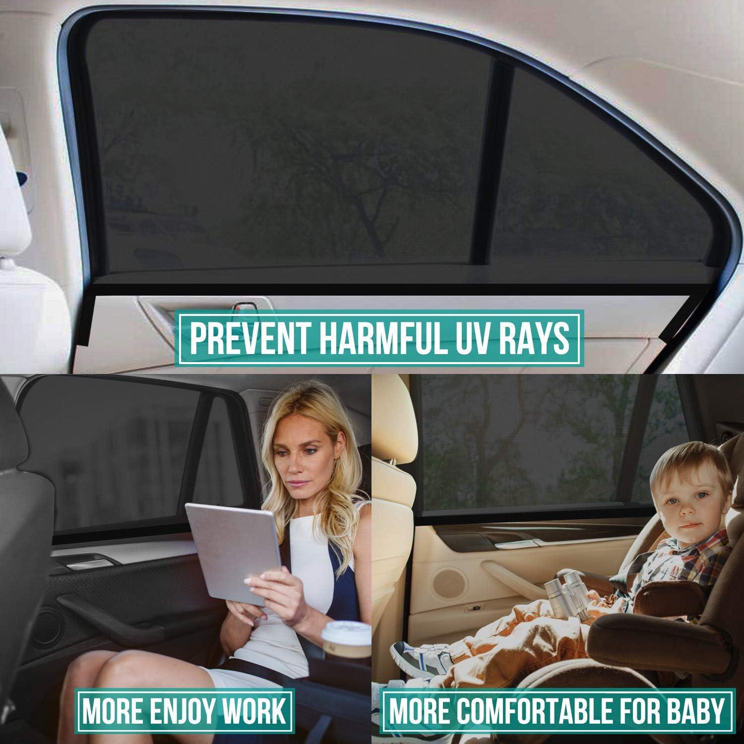 Sonnenschutz Auto Baby UV Schutz Sonnenblende Seitenfenster 2er Set XL