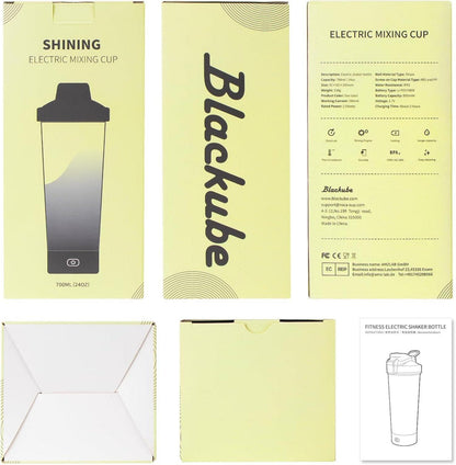 Blackube Elektrischer Protein Shaker Mixer BPA frei Tritan 600ml USB-Aufladung