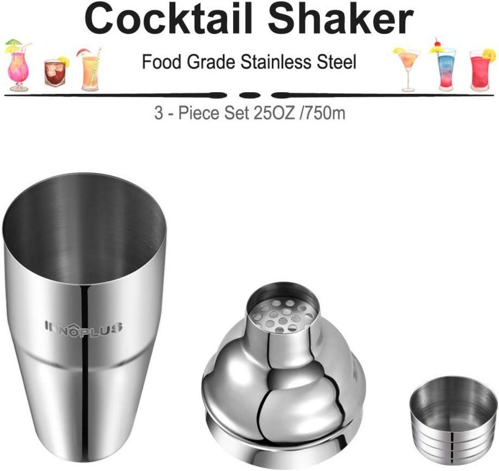 Professionelles Cocktail Shaker Set Edelstahl 750ML Barkeeper Zubehör
