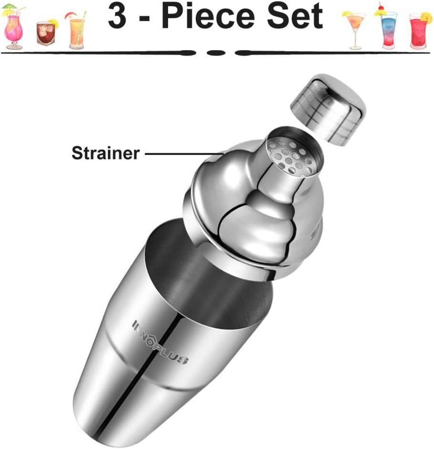 Cocktail Shaker Set 750ML Edelstahl Barkeeper Zubehör Weihnachten
