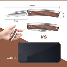 DURATECH Klappmesser Holzgriff 170mm Edelstahl Einhandmesser