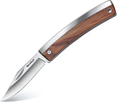 Klappmesser Holzgriff Outdoor Camping Edelstahl 17cm