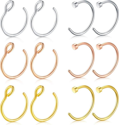 Nasenpiercings Fake Ring Lippe Chirurgenstahl 20G 8mm