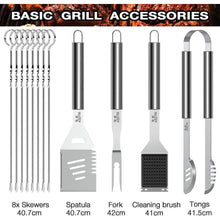 35tlg Grillbesteck Edelstahl Geschenke Set inklusive Koffer