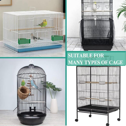 Vogelkäfig Netz Abdeckung Papagei Schutznetz 300cm breit 40cm Schwarz