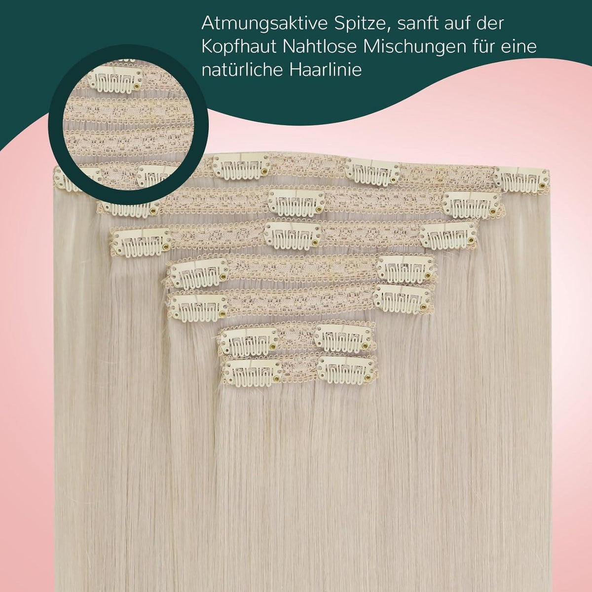 Blond Echthaar Clip-in Extensions – Remy Menschenhaar 40cm