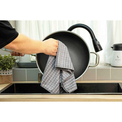 8er-Set Bambus-Microfaser Geschirrtücher 45x65cm Grau, Super