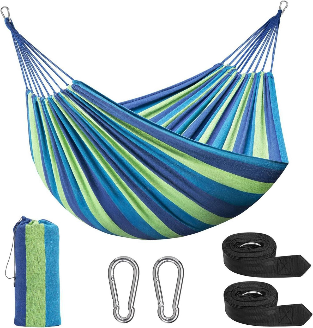 Hängematte Baumwolle XXL 300 kg Outdoor Indoor Blau