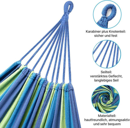 Mehrpersonen Hängematte 230x150 cm Belastbarkeit bis 300 kg