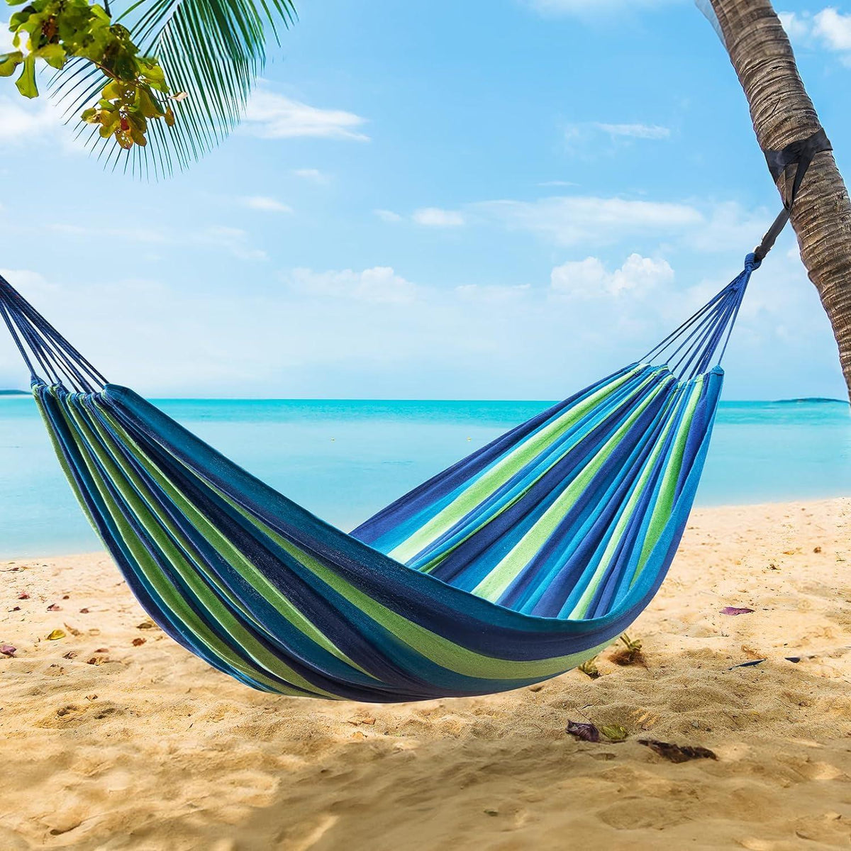 XXL Hängematte für 2 Personen Blau 230x150cm 300kg max. Belastbarkeit