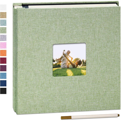 Großes Hochzeits- und Jahrestag Fotoalbum mit Leinenbezug