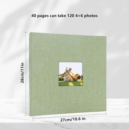 Großes Hochzeits- und Jahrestag Fotoalbum mit Leinenbezug