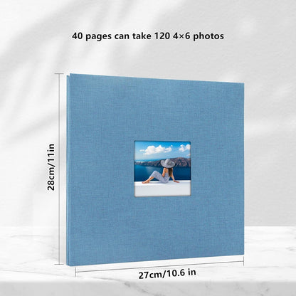 Yopih Großes Leinen Fotoalbum 10x15 Selbstklebend Weiß 40