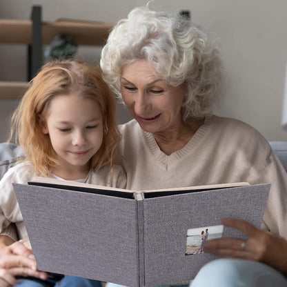 Yopih Großes Leinen Fotoalbum 10x15 Selbstklebend Weiß 40