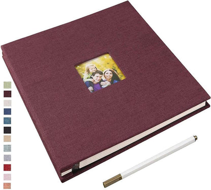 Selbstklebendes Fotoalbum 10x15 Groß Leinen Hochzeit Geschenk