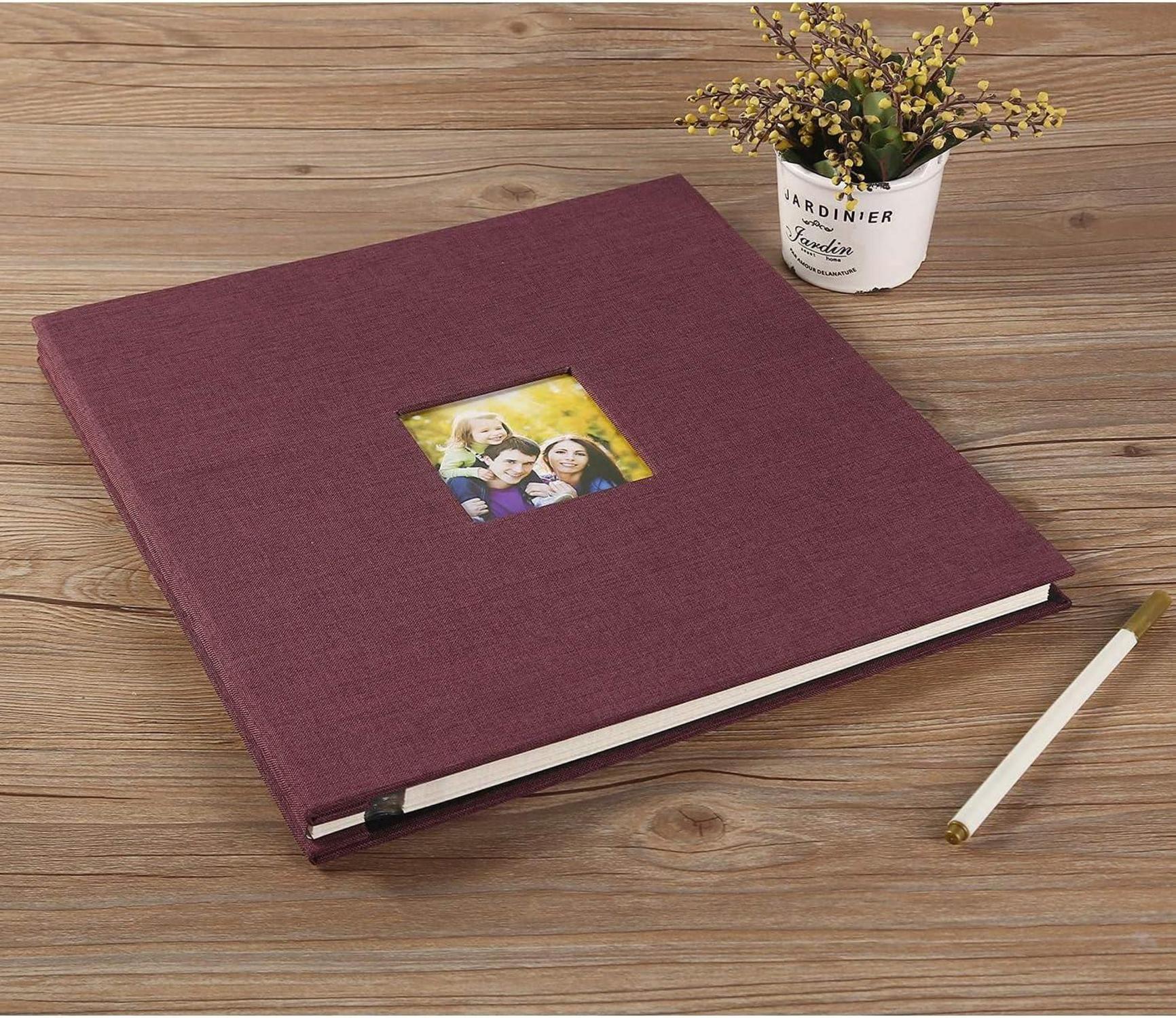 Yopih Selbstklebendes Leinen Fotoalbum 10x15 Hochzeit Jahrestag Geschenk