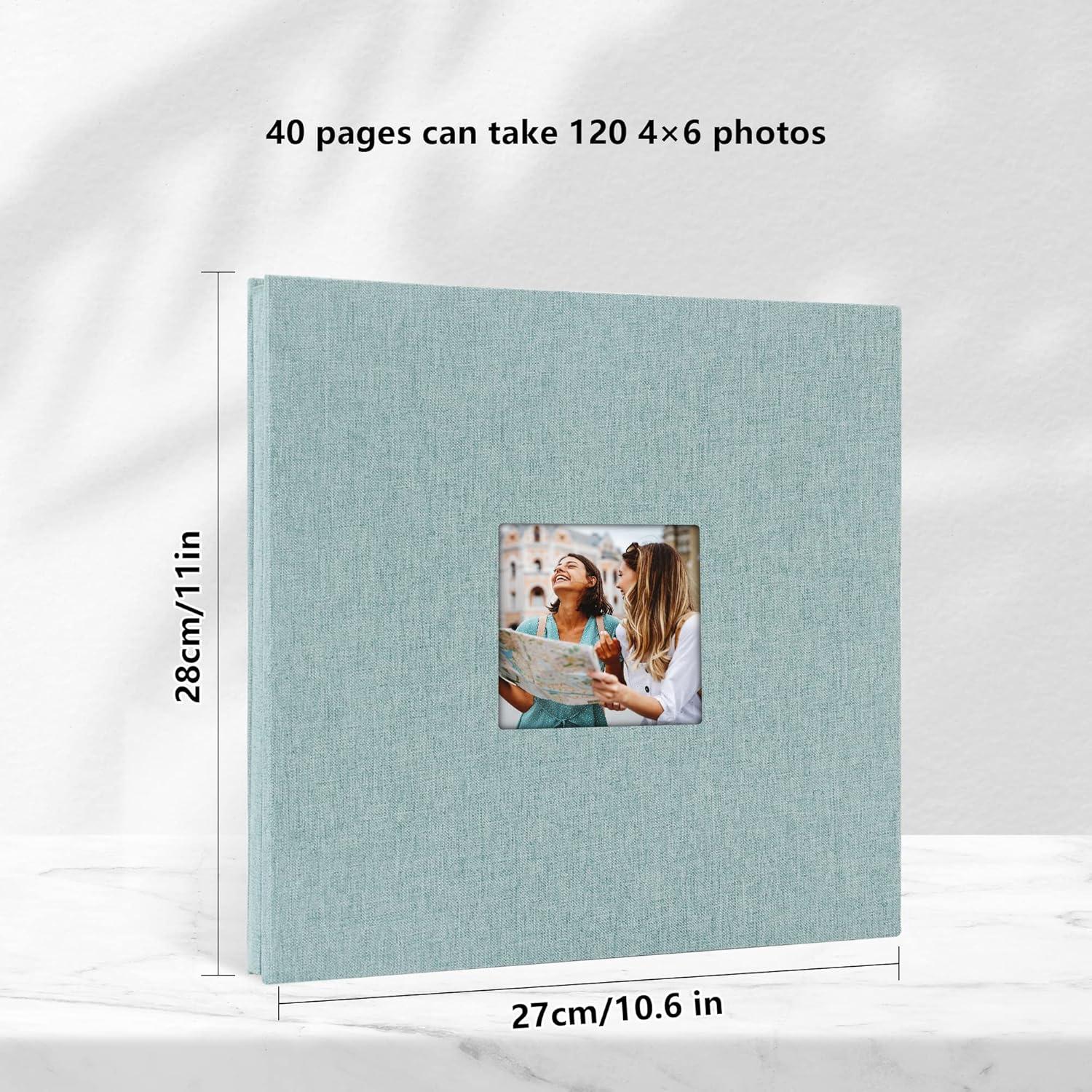 Fotoalbum Selbstklebend 10x15 Leinen Groß 40 Seiten Hochzeit Geschenke