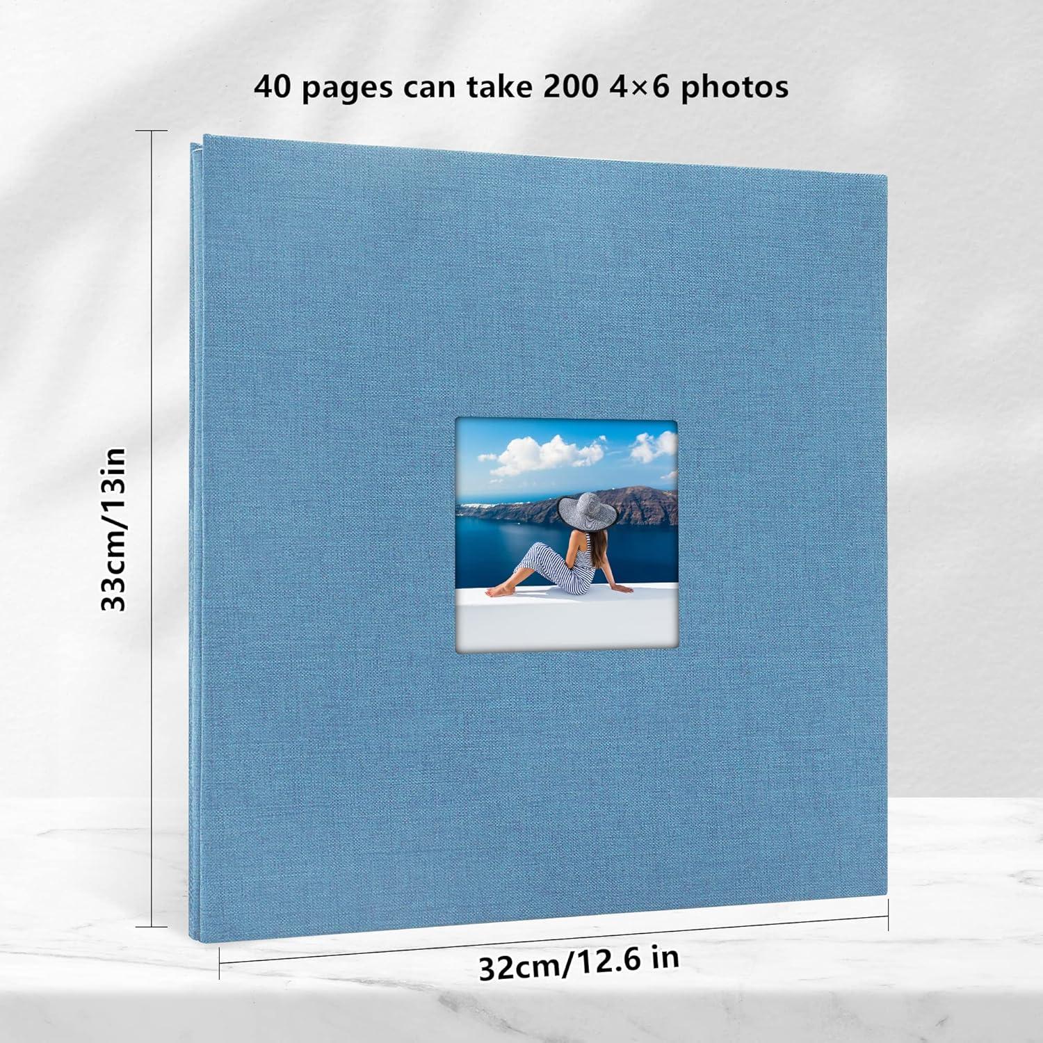 Selbstklebendes Fotoalbum zum Selbstgestalten mit Leineneinband