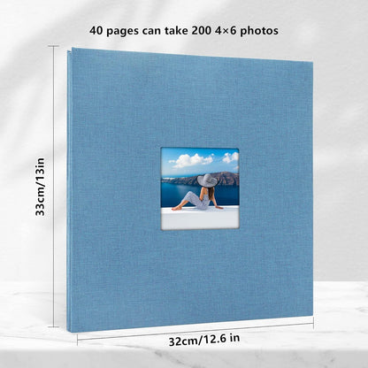 Selbstklebendes Fotoalbum zum Selbstgestalten mit Leineneinband