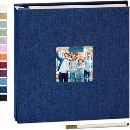 Großes selbstklebendes Fotoalbum 10x15 mit Leineneinband