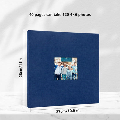 Großes selbstklebendes Fotoalbum 10x15 mit Leineneinband