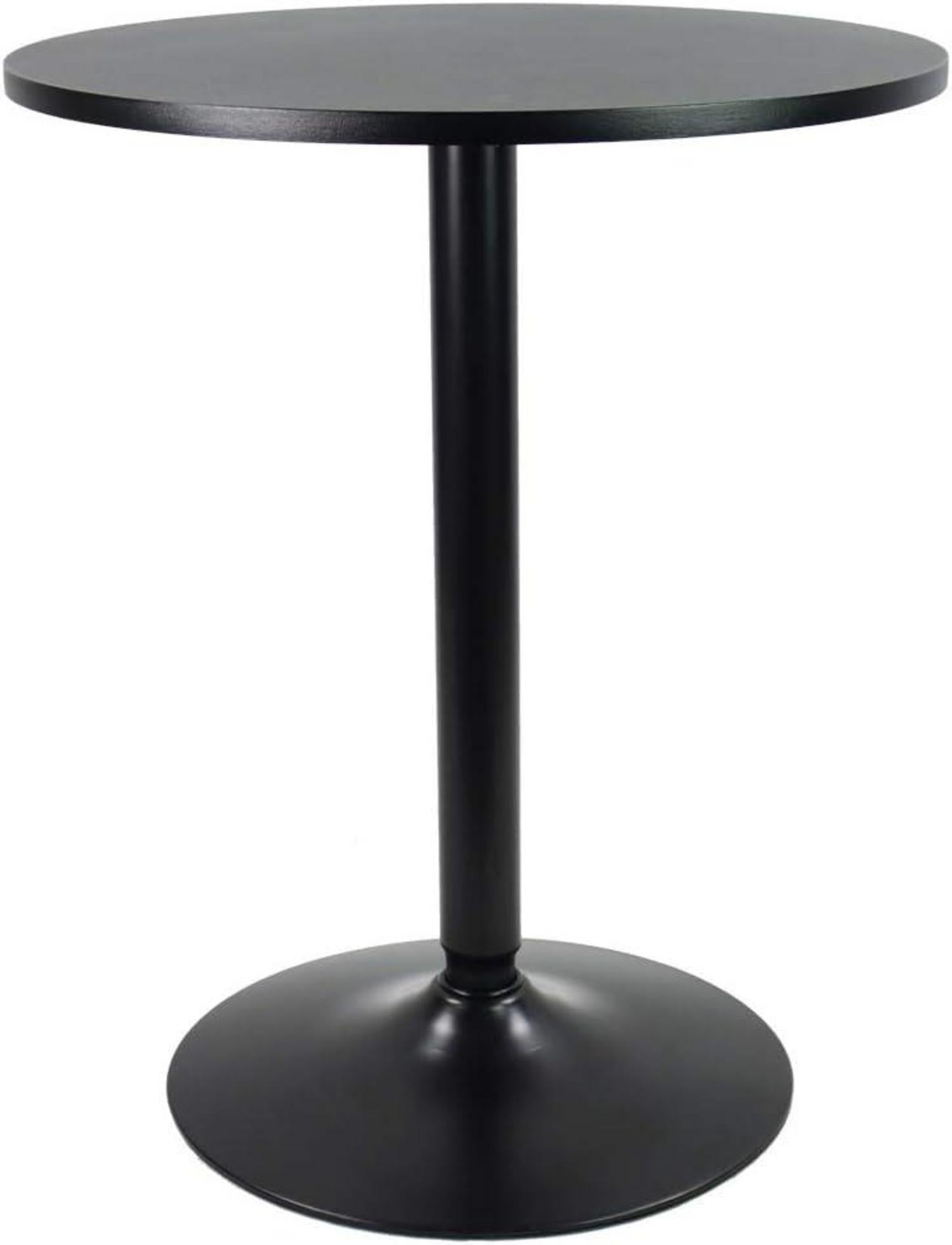 Runder Bistrotisch Stehtisch Höhe 73cm Schwarz MDF Stahl