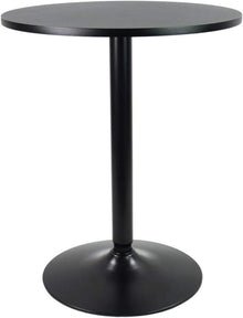 Runder Bistrotisch Stehtisch Höhe 73cm Schwarz MDF Stahl
