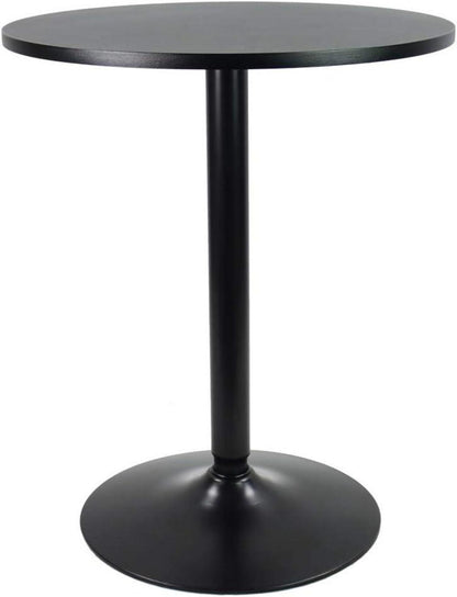 Runder Bistrotisch Stehtisch Höhe 73cm Schwarz MDF Stahl