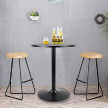 Runder Bistrotisch Stehtisch 73cm Höhe Bartisch Schwarz