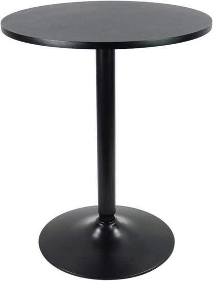 Runder Bistrotisch Stehtisch 73cm Höhe schwarz MDF-Platte Ø60cm