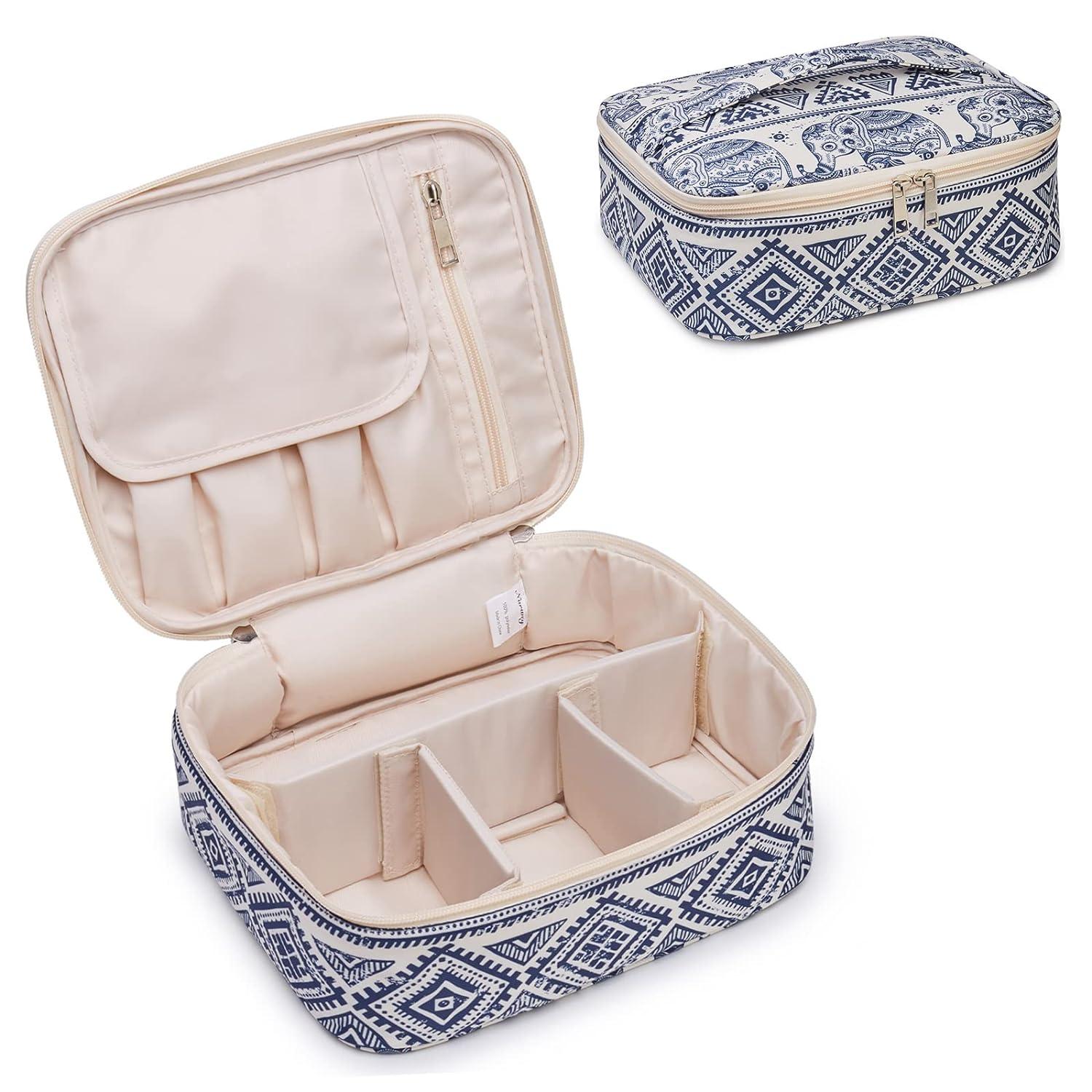 Wasserabweisende Reise Kosmetiktasche mit Bürstenfach und flexiblem