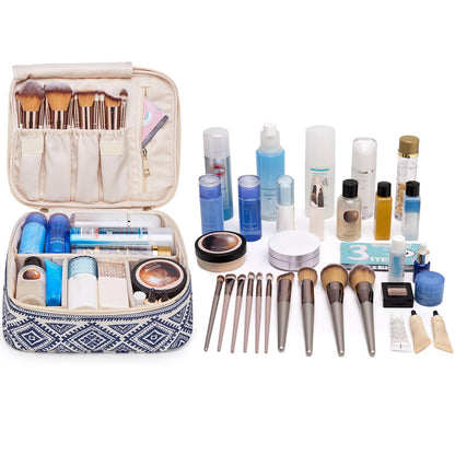 Wasserabweisende Reise Kosmetiktasche mit Bürstenfach und flexiblem