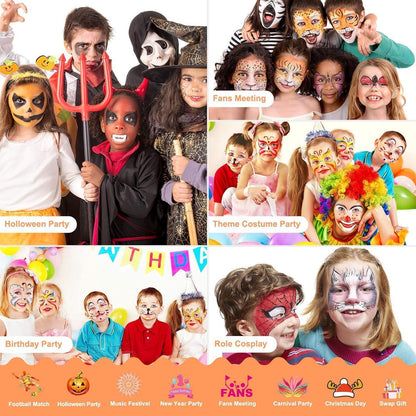 Kinderschminke Set Halloween Face Paint Kinder 10-Farben