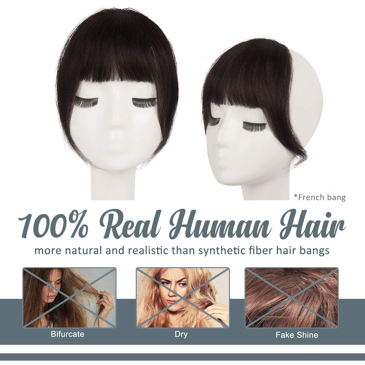 Dunkelbrauner Clip-in-Pony aus Echthaar - Frizzfrei