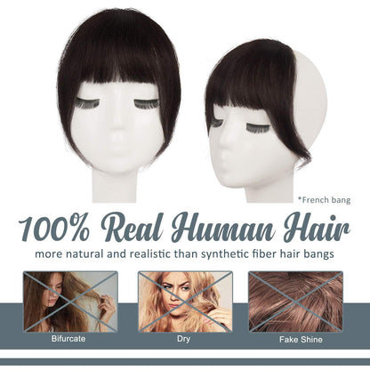 Dunkelbrauner Clip-in-Pony aus Echthaar - Frizzfrei