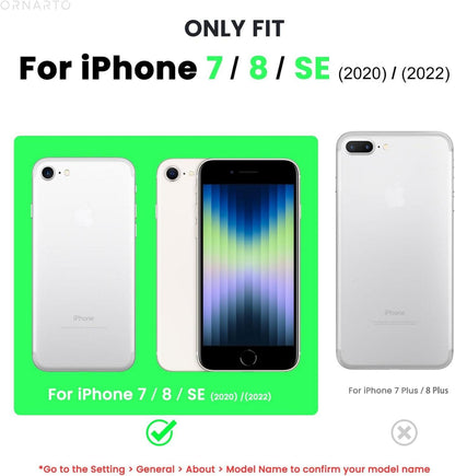 ORNARTO iPhone SE 3 Silikon Case 2022 - Ultra Dünn 5G Hülle