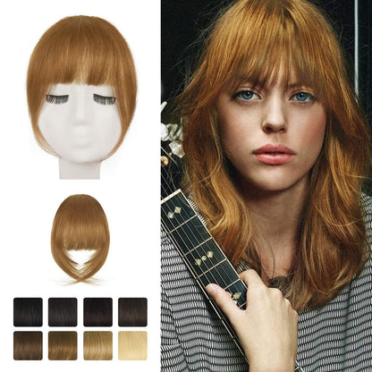 Clip-in Pony Echthaar Fringe Extensions Blond